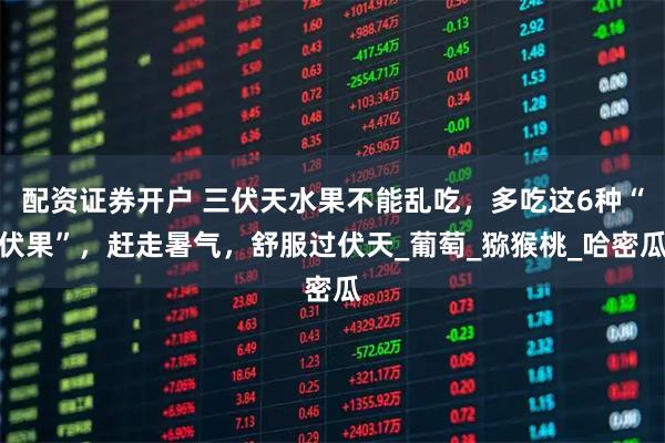 配资证券开户 三伏天水果不能乱吃，多吃这6种“伏果”，赶走暑气，舒服过伏天_葡萄_猕猴桃_哈密瓜
